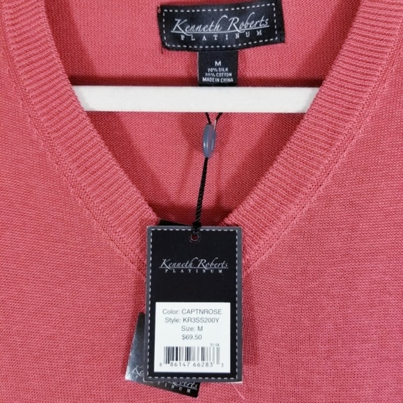 NWT Kenneth Roberts Platinum Silk Blend Sweater - Picture 5 of 6